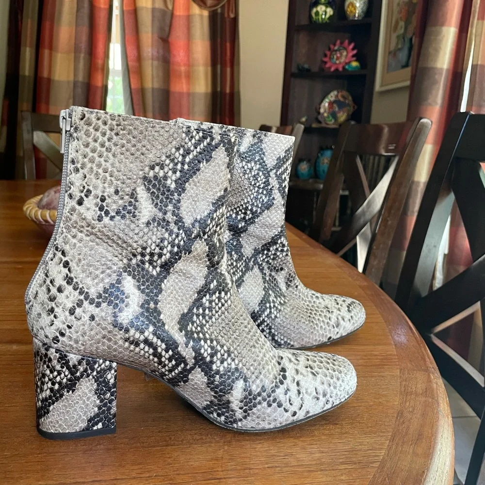 Free People Cecile Tan Ankle Snake Boot - Picture 4 of 10